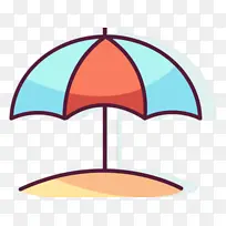 橙色 雨伞 树荫
