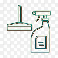 窗户清洁器图标 喷雾图标 清洁图标