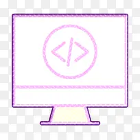 编码图标 软件开发者图标 紫色
