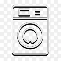 清洁图标 家具和家居图标 洗衣机图标