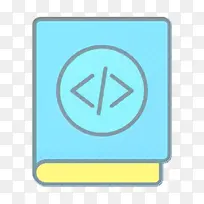 编码图标 用户界面图标 绿松石色