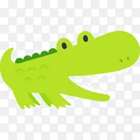绿色 鳄鱼 动物形象