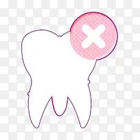 牙科图标 牙齿图标 粉色