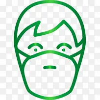 戴医用口罩的人 冠状病毒病 脸