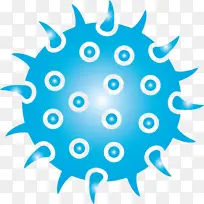 细菌 病毒 蓝色