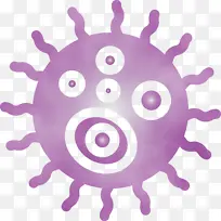细菌 病毒 水彩