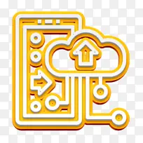 云存储图标 上传图标 移动界面图标