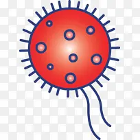 细菌细菌病毒圆圈微笑表情符号