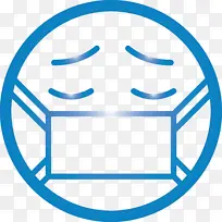 带口罩的表情符号 冠状病毒疾病 面部表情