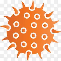 细菌细菌病毒橙色圆圈