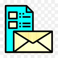 电子邮件图标 数字服务图标 文档图标