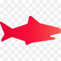 鲨鱼宝宝 鲨鱼 红色
