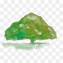 水彩树 绿色 矿物