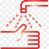 洗手 文字 线条