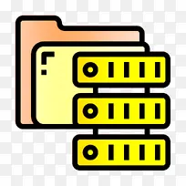 文件夹和文档图标 服务器图标 黄色