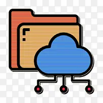 文件夹和文档图标 上传图标 云存储图标
