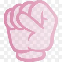 手势 粉色 标志