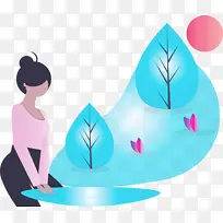 水彩画 油漆 湿墨水