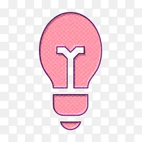 灯泡图标 创意图标 粉色