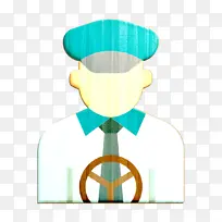 工作和职业图标 出租车司机图标 职业和职业图标
