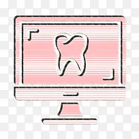 牙科图标 正射影像图标 粉色