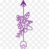 波西米亚箭 花箭 紫色