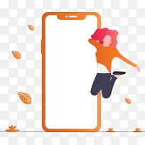手机 橙色 篮球动作