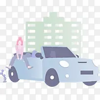 粉色 汽车 交通工具