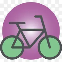 绿色 紫色 自行车车轮