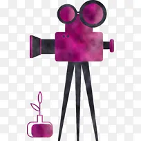 摄像机 粉色 紫色