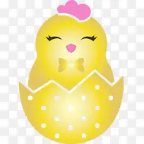 蛋壳里的小鸡 复活节 可爱的小鸡