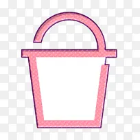 夏季图标 水桶图标 粉色