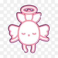 天使图标 菠萝角色图标 粉色