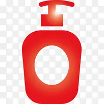 洗手液瓶 红色 圆形