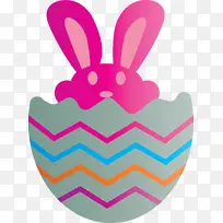 彩蛋兔子 复活节快乐 粉色