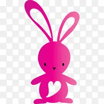 可爱的复活节兔子 复活节 粉色