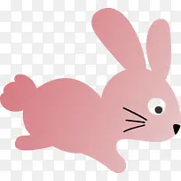 可爱的复活节兔子 复活节 粉色