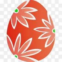 花复活节彩蛋 复活节快乐 橙色