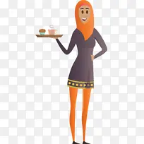 阿拉伯女人 阿拉伯女孩 橙色
