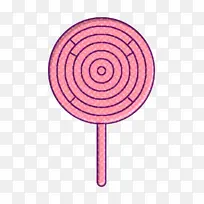 糖果图标 棒棒糖图标 粉色