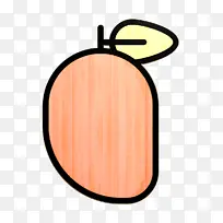 水果和蔬菜图标 芒果图标 橙色