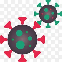 冠状病毒 病毒 绿色