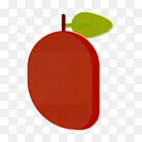 水果和蔬菜图标 芒果图标 红色