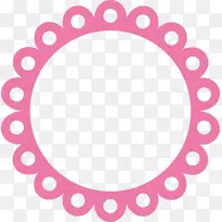 花押字框架 粉色 圆形