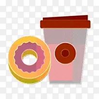 咖啡图标 纸杯图标 甜甜圈图标