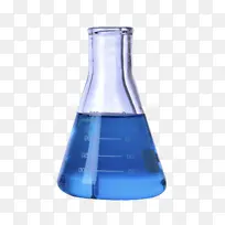 实验室烧瓶 蓝色 烧杯