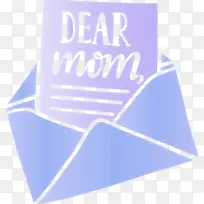 母亲节 亲爱的妈妈信封 标志