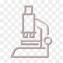 显微镜图标 科学研究图标 文字