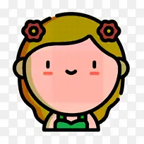 化妆派对图标 仙女图标 生日和派对图标