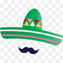 墨西哥元素 帽子 标志